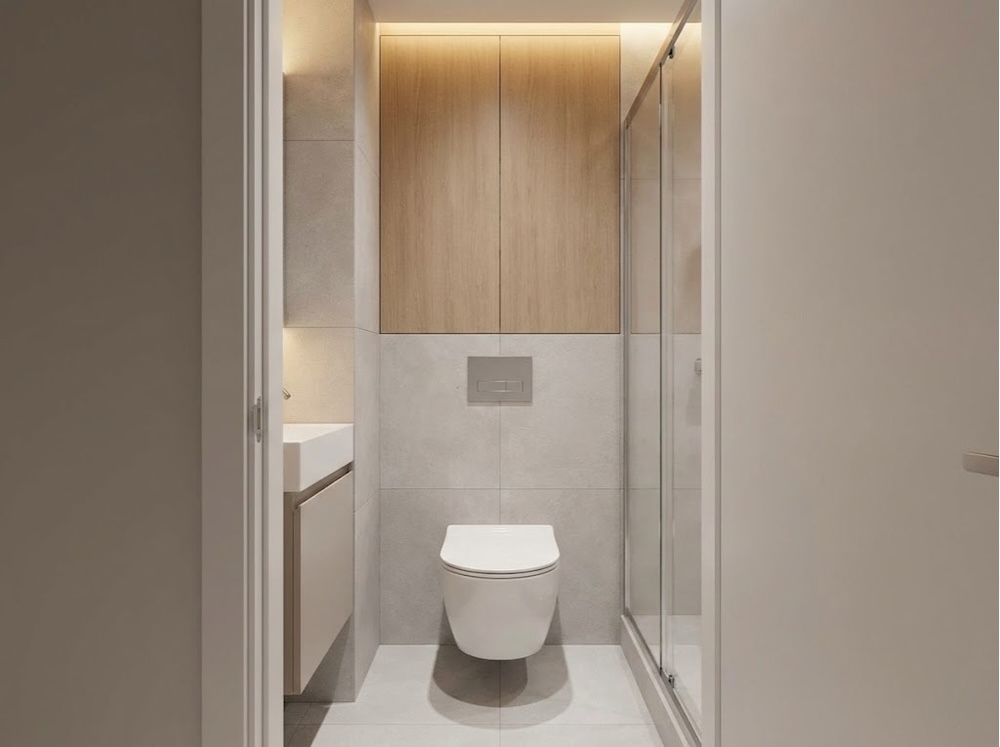 wc w łazience 2m2 
