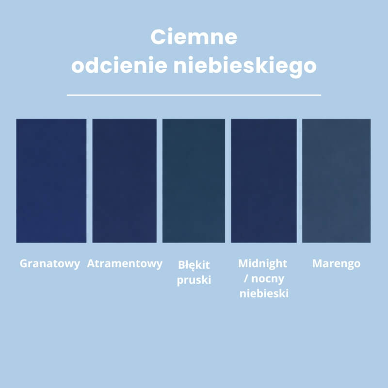 odcienie niebieskiego - ciemne kolory