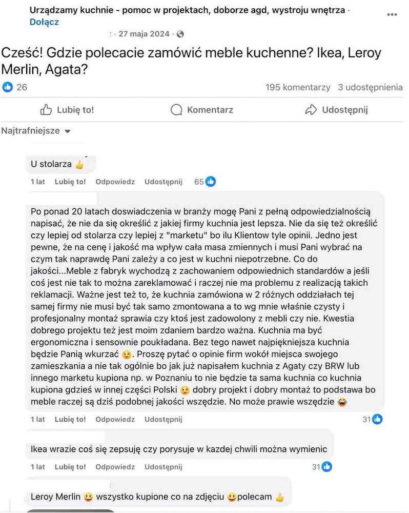 dyskusja o kuchni z ikei na facebook dyskusja o kuchniach ikea na fb
