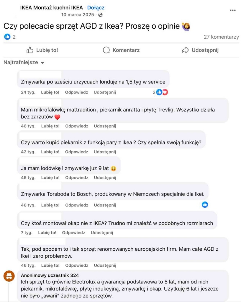 kuchnie ikea - opinie internetowe na facebooku kuchnie ikea - opinie z facebooka