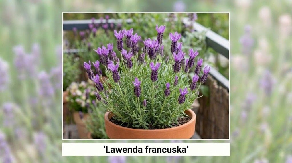 lawenda-na-balkonie-francuska lawenda na balkonie - odmiana francuska