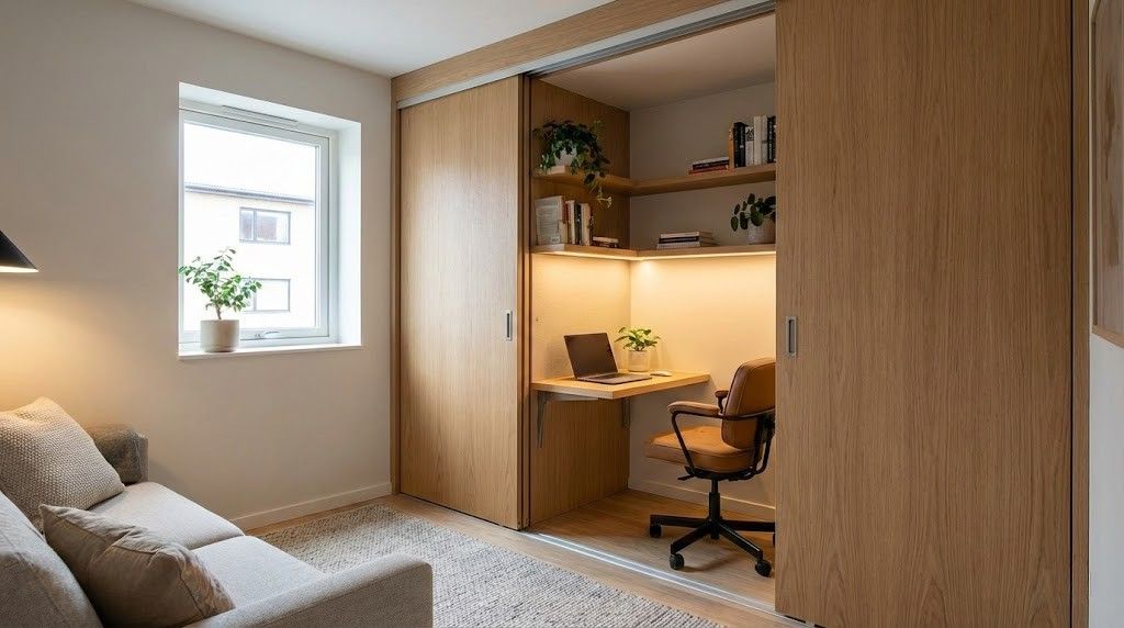 małe biuro w domu - aranżacje cloffice 