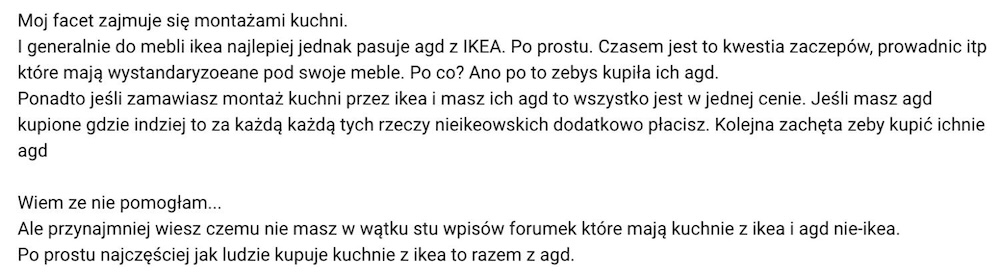 meble ikea - opinie o doborze agd meble ikea - opinie o dopasowaniu agd