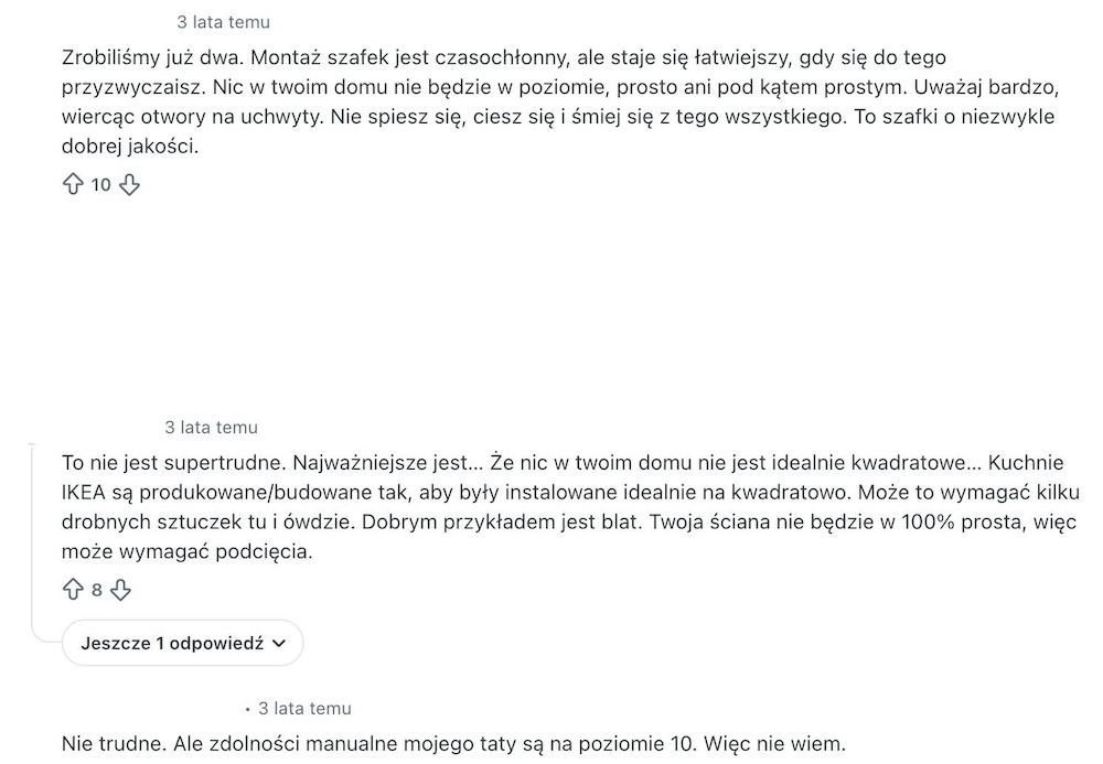 opinie na temat samodzielnego montażu kuchni ikea trudności w montażu kuchni ikea