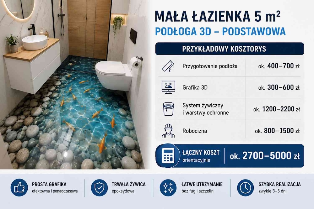 podłogi 3d - cena dla łazienki podłogi 3d - cena w łazience