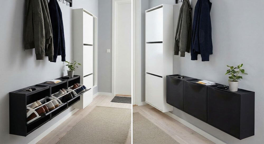 Szafki uchylne i systemy IKEA do przedpokoju 