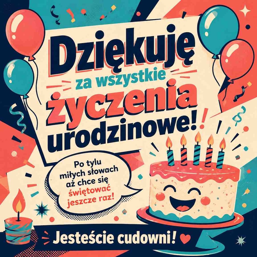 dziekuje-za-zyczenia-urodzinowe-obrazek grafika z podziękowaniem na fb