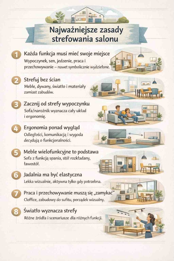 jak-urzadzic-salon-w-bloku-strefowanie jak urządzić salon w bloku - podział na strefy