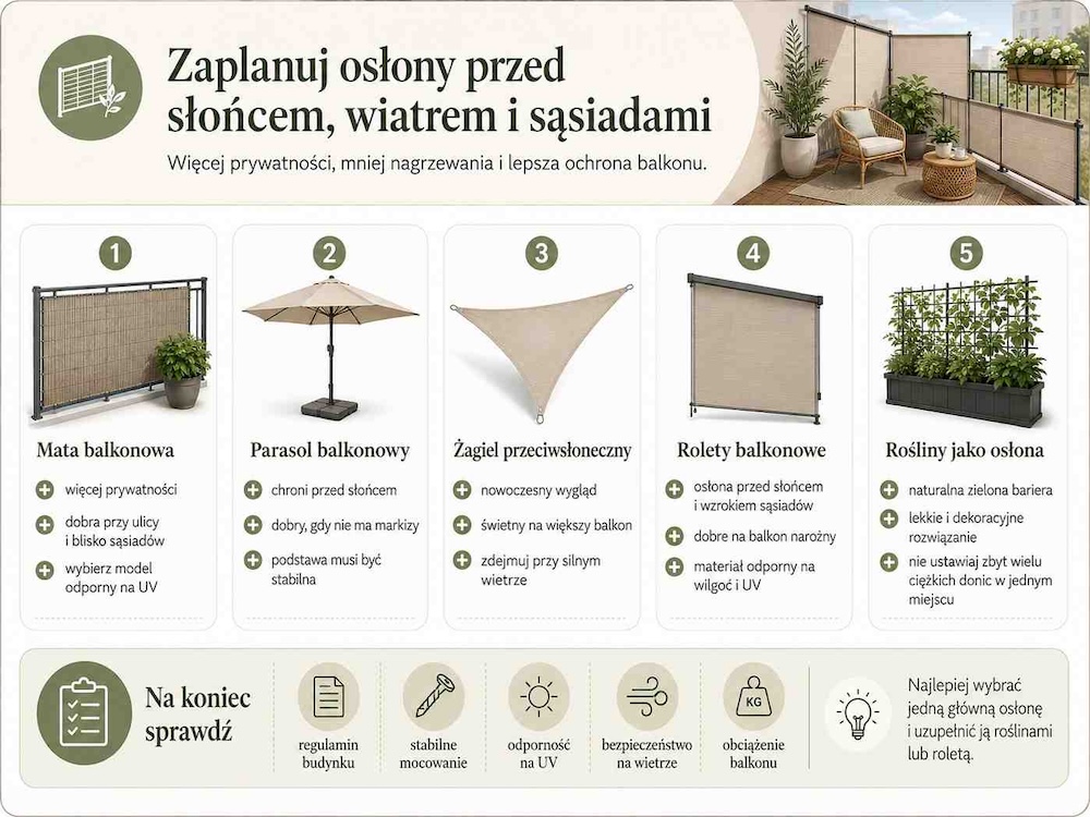 pomysl-na-balkon-w-bloku-oslona-przed-sloncem pomysł na balkon w bloku z zasłonami