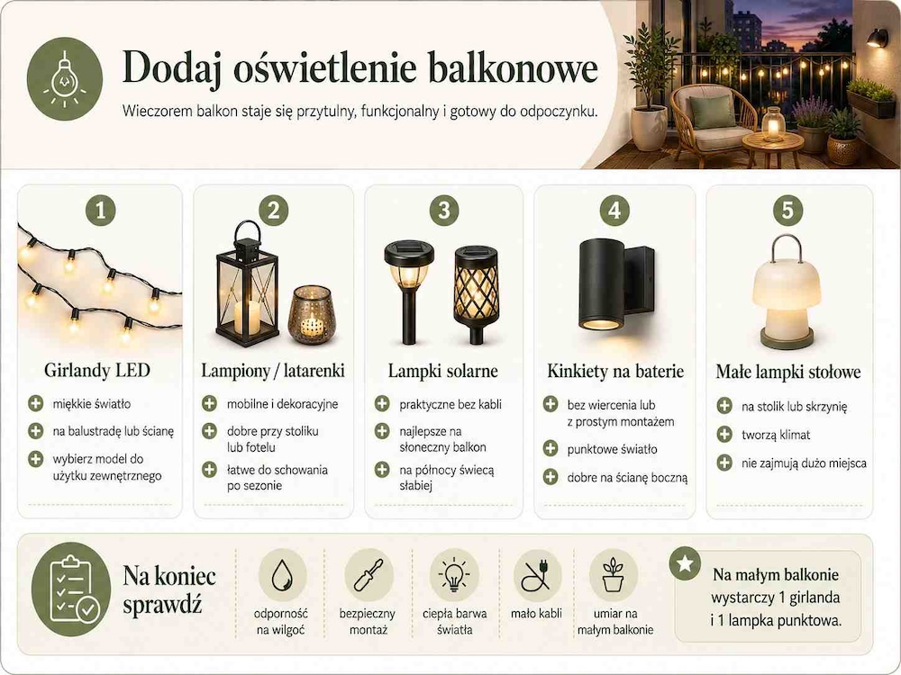 pomysl-na-balkon-w-bloku-z-oswietleniem pomysł na balkon w bloku oświetlony