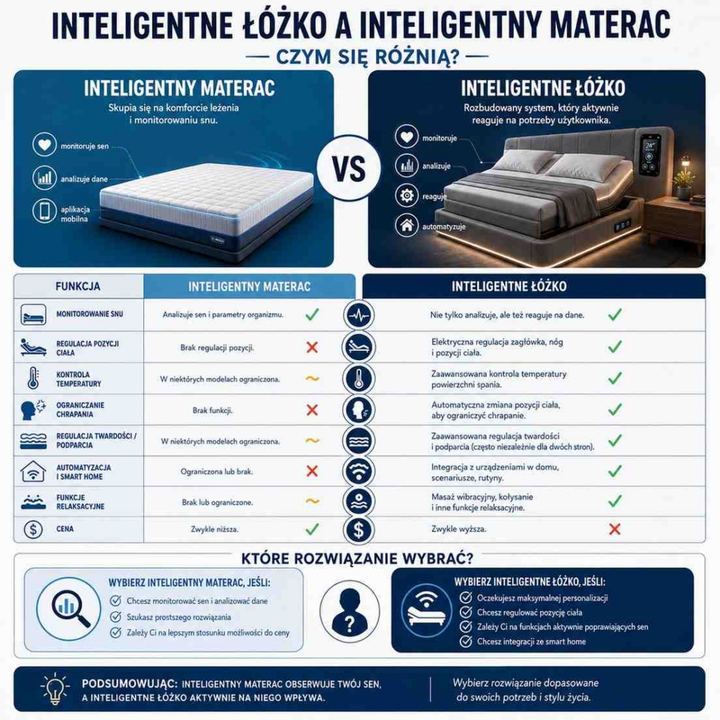 porownanie-inteligentnego-lozka-i-materaca inteligentne łóżko a inteligentny materac - porównanie