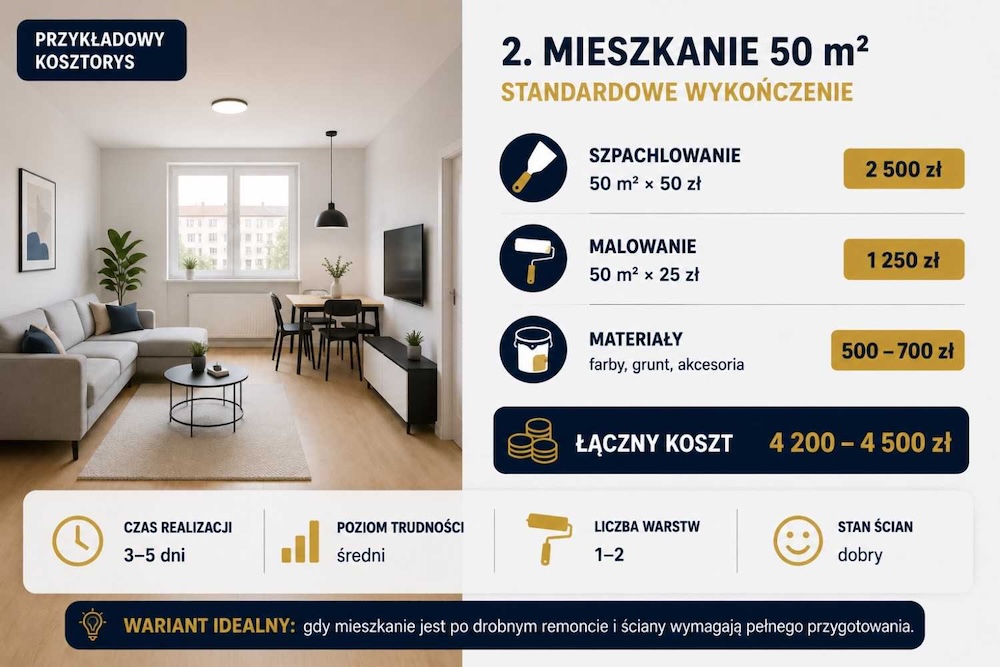 szpachlowanie-i-malowanie-scian-cennik-dla-50-m2 szpachlowanie i malowanie ścian - cennik w małym mieszkaniu
