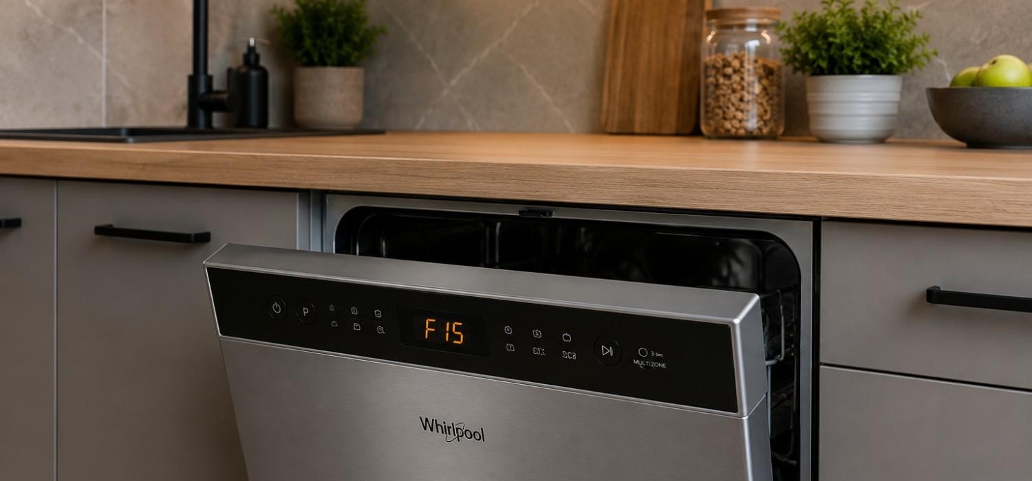 Zmywarka Whirlpool – błąd F15. Co robić? Odpowiedź