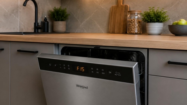 Zmywarka Whirlpool – błąd F15. Co robić? Odpowiedź
